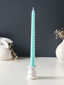 Свеча витая 25 см (набор 3 шт) 57 гр, 5 ч, цв. мятный