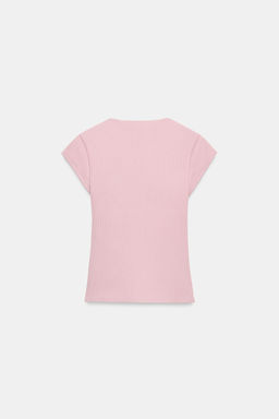 CAMISETA RIB BOTONES / Rosa palo - Zara фото 5