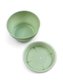 Цена за 3 шт. Горшок для цветов «Фиалочка», 800 мл, d=14 см, h=8 см, пластиковый, зелёный