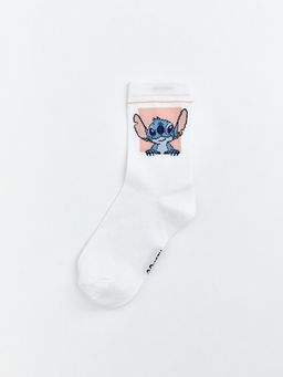 Lilo & Stitch Bask?l? K?z ?ocuk Soket ?orap 5li Paket - Waikiki фото 2