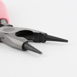 Круглогубцы с бокорезом, для рукоделия, 13×6.5 см, розовые