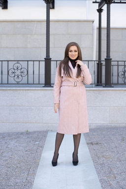 Пальто женское демисезонное 22580 (розовый) - Kankan фото 12