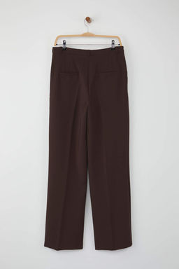 Wardrobe Essentials Koyu Kahverengi Icten Bel Ayarlamal? Genis Paca Pantolon | TWOAW26PL00028