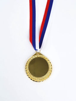 Медаль под нанесение золото 050, d=7 см, с лентой