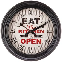 ЧАСЫ НАСТЕННЫЕ КВАРЦЕВЫЕ CHEF KITCHEN ДИАМЕТР=31 СМ. ДИАМЕТР ЦИФЕРБЛАТА=22,5 СМ. ЦВЕТ:ЧЕРНЫЙ
