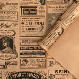 Бумага упаковочная, Газета, крафтовая, бурая, 0,72 х 10 м