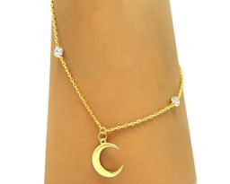 Браслет на ногу из серебра куб.циркон., ТФБ-1106лп