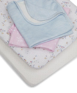 mothercare / Комплект: плед 2 шт, простыня 2 шт