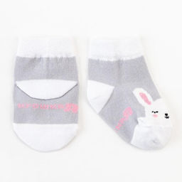 Носки для девочки «Крошка Я. Зайчонок», 2 пары, розовые, серые, 8-10 см