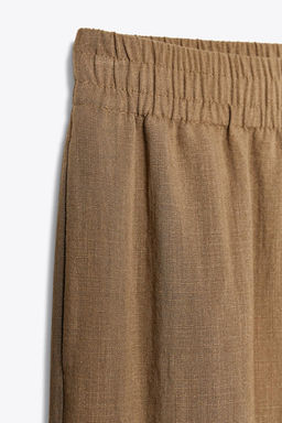 RUSTIC WIDE-LEG TROUSERS - Zara фото 8
