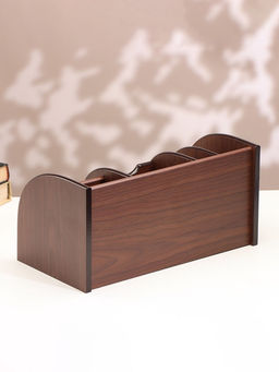 Органайзер 7 секций, 2 выдвижных ящика, серия Орех с кантом темным, 16×30×15 см