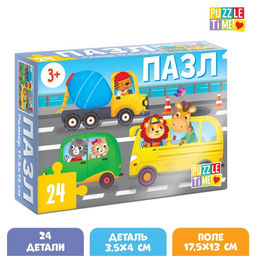 Цена за 4 шт. Пазл «В городе», 24 элемента