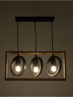 Светильник BayerLux ЭКО «Джесси», 3×40 Вт, Е27, черный/коричневый, 20×50×26 см