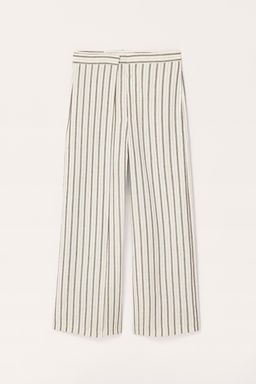 LIMITED EDITION STRIPED LINEN BLEND TROUSERS