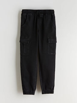 Beli Lastikli Erkek ?ocuk Kargo Jean Pantolon