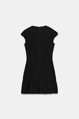 VESTIDO MINI BAJO VOLANTE / Negro - Zara фото 6