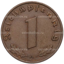 Монета 1 рейхспфенниг 1937 года A Германия