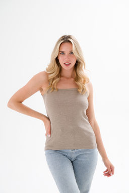 Топ женский из рибаны кофе меланж
