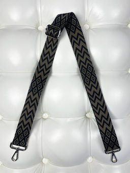 LACCOMA ремень 1000-ромб-3,8-черн/коричн полиэстр