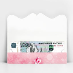 Цена за 10 шт. Конверт для денег «На все твои хочу» фигурный, 17.5 х 8 см