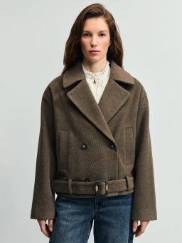 Полупальто с ремнем / Zarina  фото 6