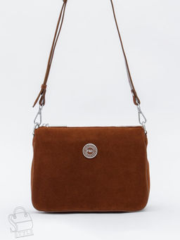 Сумка женская кожаная 1035CF brown Polina&Eiterou