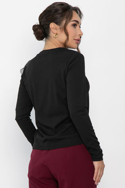 Блуза Риана (трикотаж Лапша и органза) - Lt collection фото 17