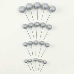 Набор для украшения Бусины, набор 20 шт, цвет серебро - Страна карнавалия фото 2