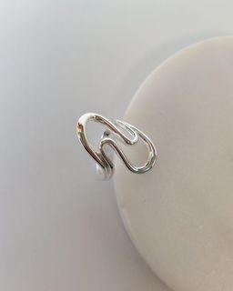 Кольцо с белым серебрением