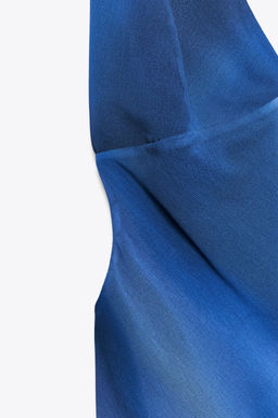 PRINTED HALTER LONG DRESS - Zara фото 14