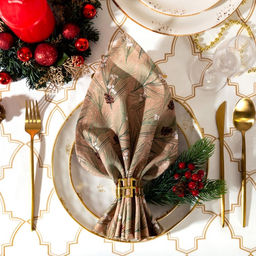 Набор салфеток «Этель» Spruce branches 46×46 см - 4 штуки, 100%хлопок, саржа 190 г/м²