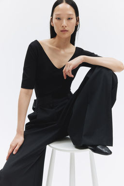 Top de punto con escote en V - H&m фото 2