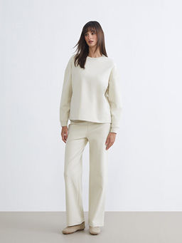 Bisiklet Yaka Oversize Kad?n Sweatshirt