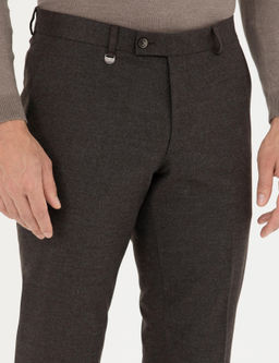 Kahverengi Slim Fit Kuma_ Pantolon