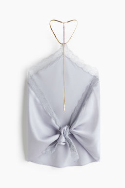 Top halter con ribete de encaje - H&m фото 5