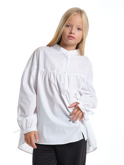 Рубашка для девочки подросткам школьная форма UD 8016 белый - Mini maxi фото 7
