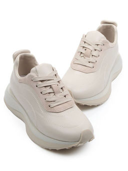 03-A180-2 LT. BEIGE Кроссовки женские (натуральная кожа)
