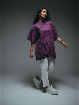 Ирбис футболка женская (баклажан варенка)