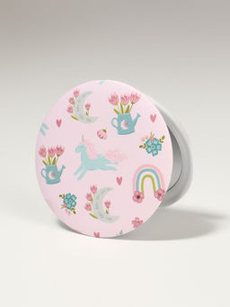 Зеркало складное «Нежное», d=7.3 см, с увеличением х2, розовое