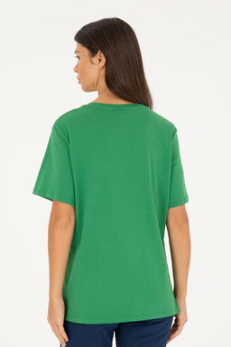 Женская зеленая базовая футболка - U.s. polo assn фото 5