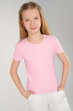 Футболка для девочки в рубчик из рибаны Happyfox  фото 18