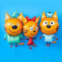 Воздушный шар фольгированный 48&apos;&apos; «Три Кота. Компот», фигура