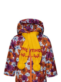 Шарф вязаный  "Утенок " желтый