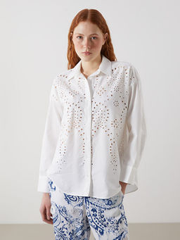 Ajurlu Oversize Kad?n G?mlek