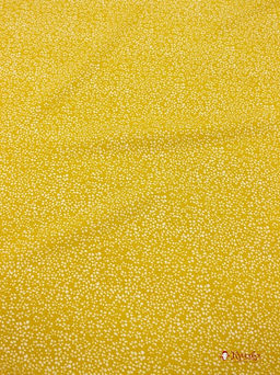 Штапель Мелкая цветочная рябь на желтой горчице, ш.1.44м, вискоза-100%, 90гр/м.кв - Купава фото 4