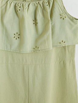 Keten Kar???ml? Fisto Detayl? K?z ?ocuk Salopet