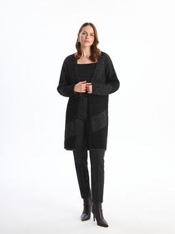 ?al Yaka Renk Bloklu Uzun Kollu Kad?n Triko H?rka