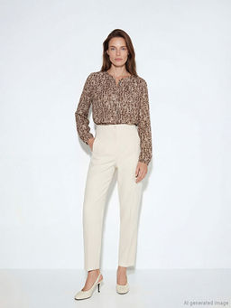 Bisiklet Yaka Desenli Bluz