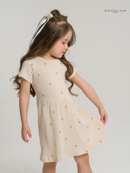 Платье Лето лапша кофейные сердечки