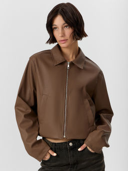 Куртка женская коричневая укороченная - Mark formelle фото 2